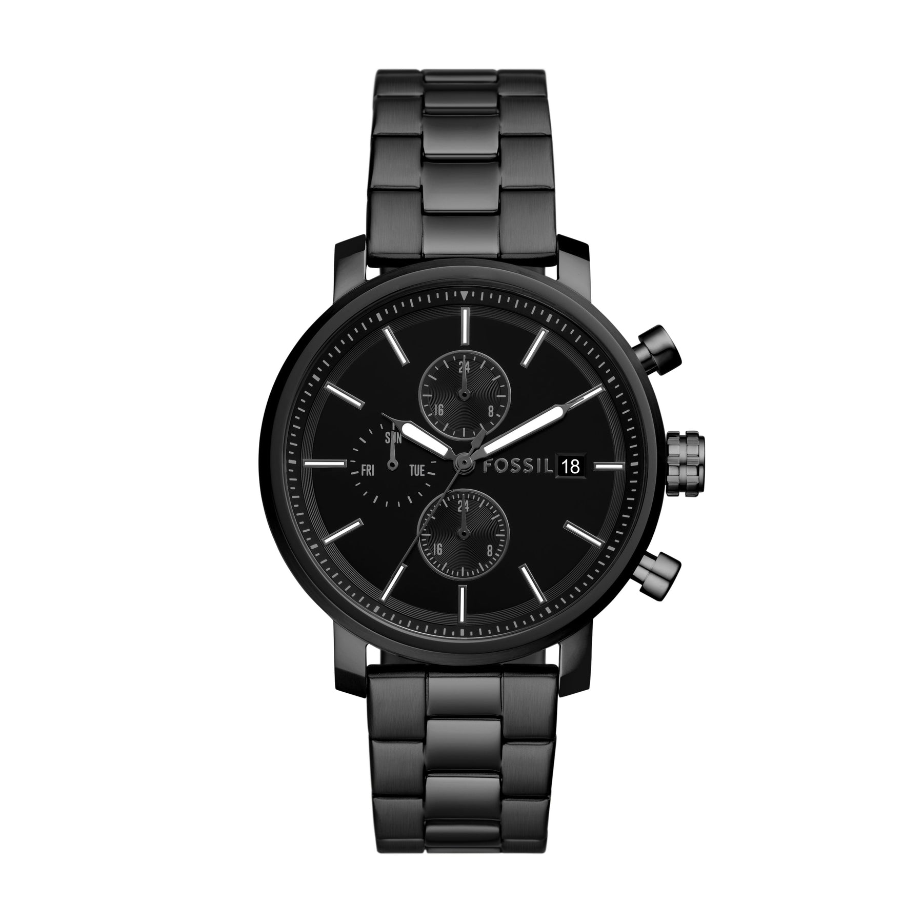 Fossil Men's Rhett Multifunction, Black Stainless Steel Watch 7764736311356
