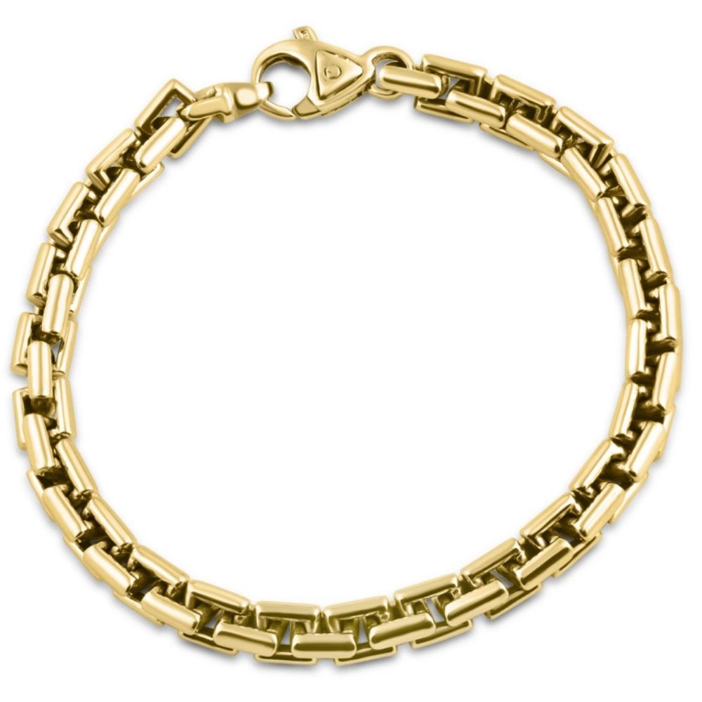 Men's Solid Box 14k Gold (49grams) or Platinum (78gram) 6.5mm Bracelet 8.5 7802597015612