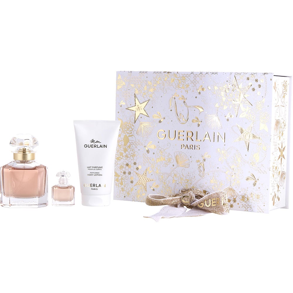 Mon Guerlain By Guerlain Eau De Parfum Spray 1.6 Oz & Body Lotion 2.5 & Eau De Parfum 0.16 Oz Mini Women 7826860638268