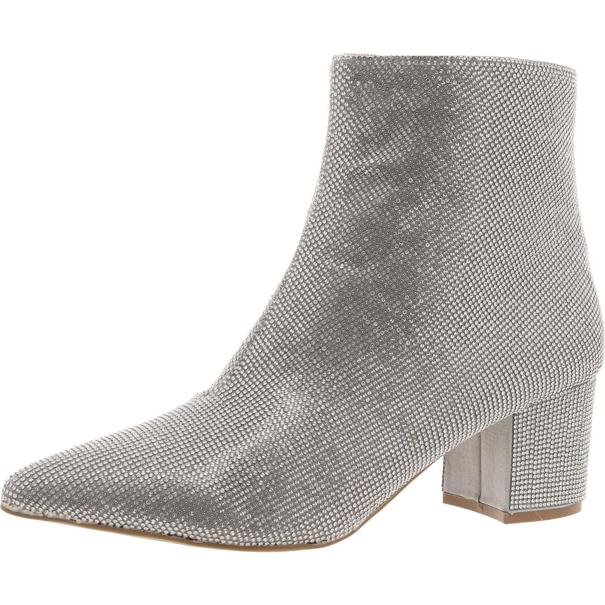 Nightlife Bling Zipper Textured Booties