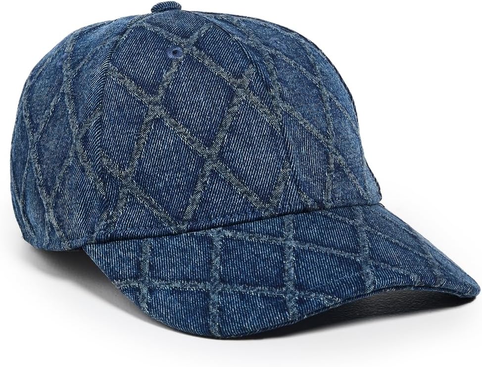 rag & bone Women's Karina Quilted Harlow Denim Baseball Hat 7826908217404
