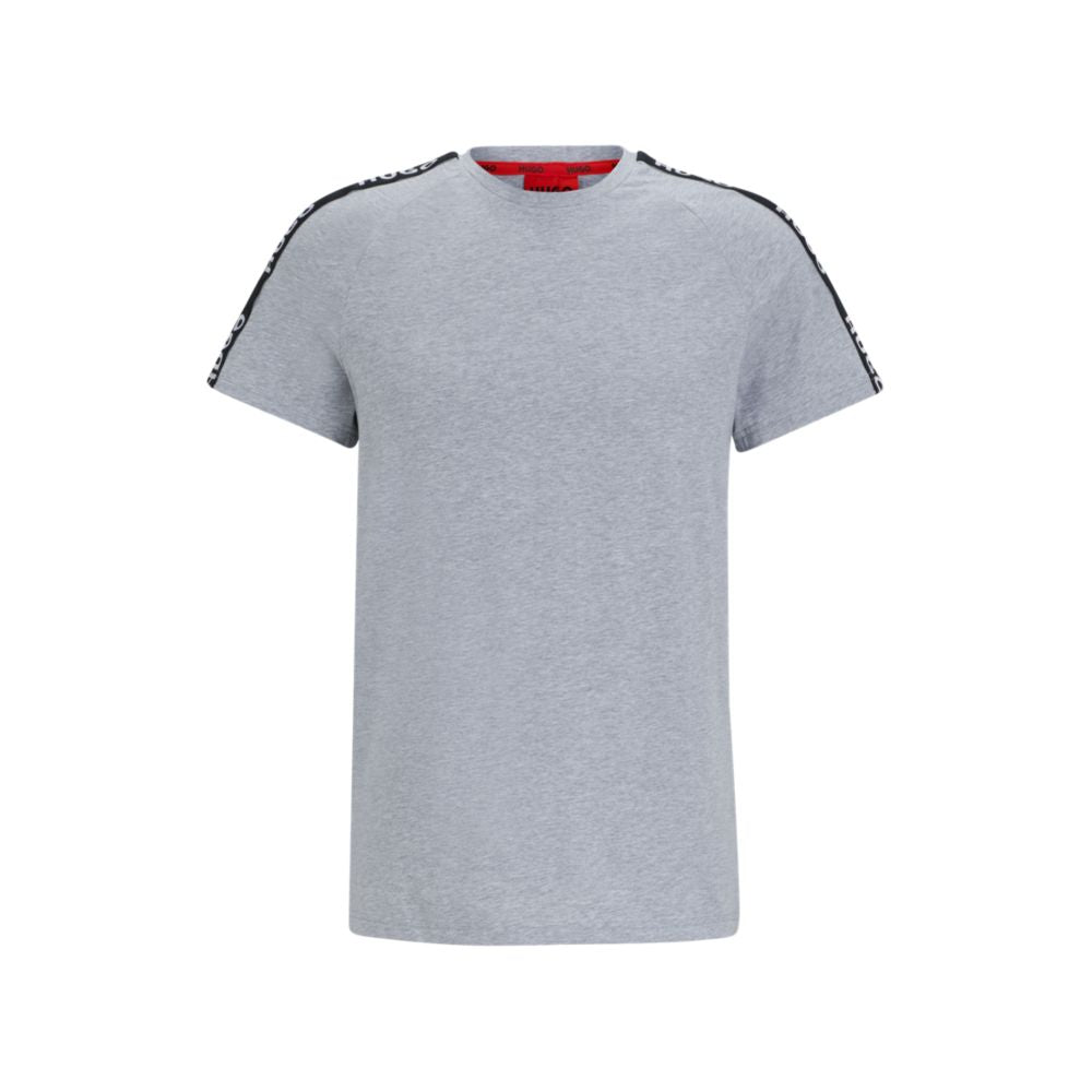 Relaxed-fit T-shirt in stretch cotton with logo tape