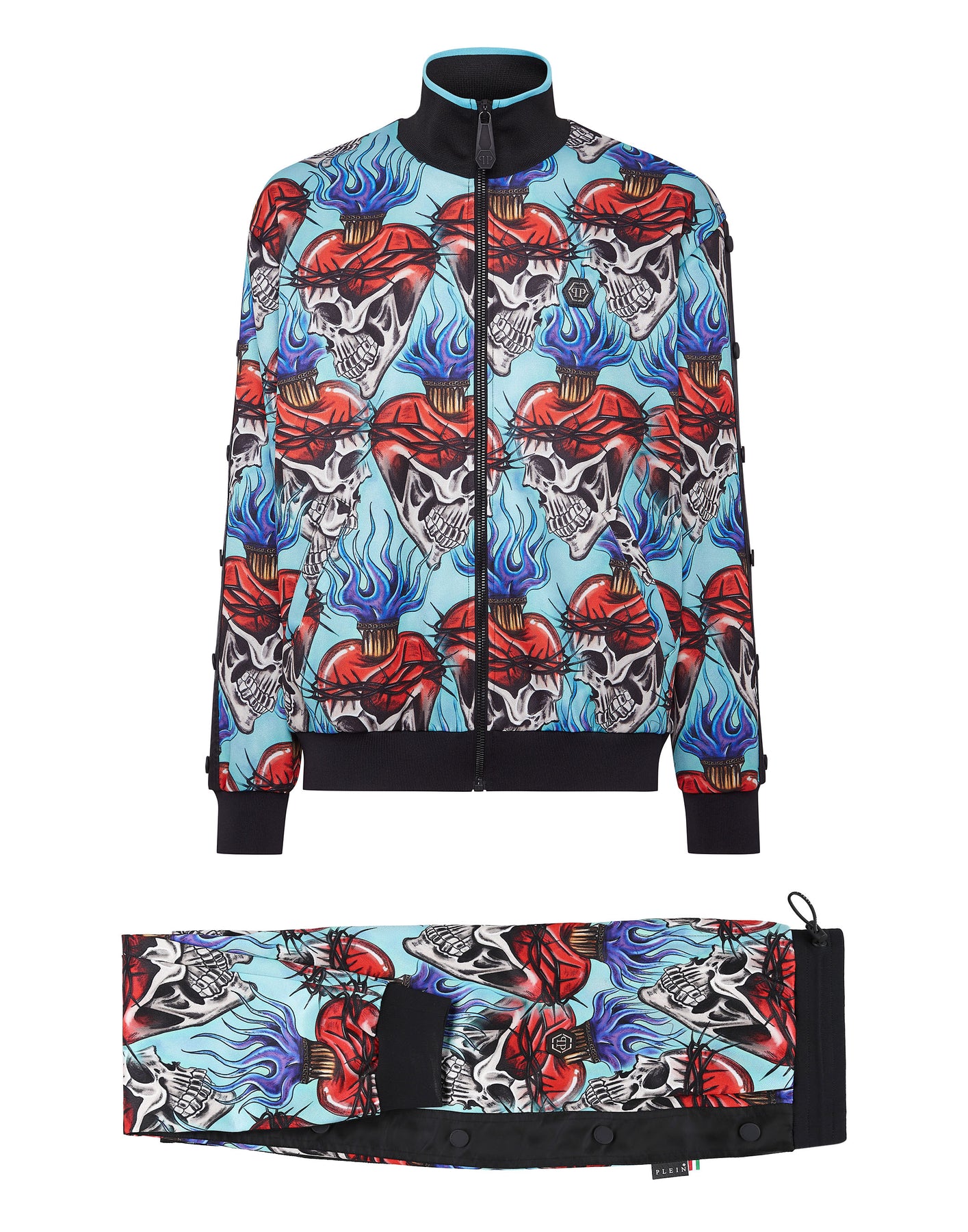 Triacetate Jogging Tracksuit: Top/Trousers Love Tattoo 7667827081276