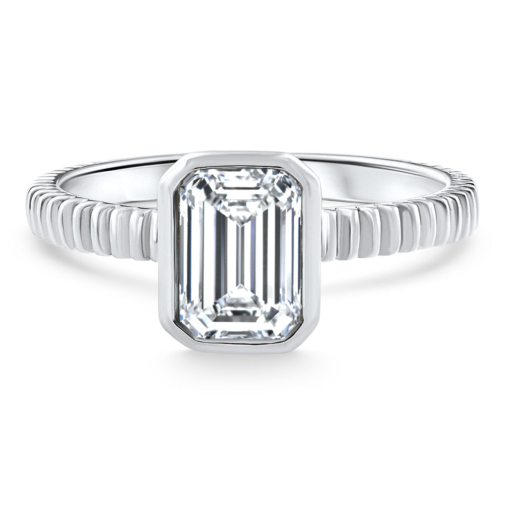1.52 Ct Emerald Cut Solitaire Diamond Engagement Ring 14k White Gold Lab Grown 7762823839804