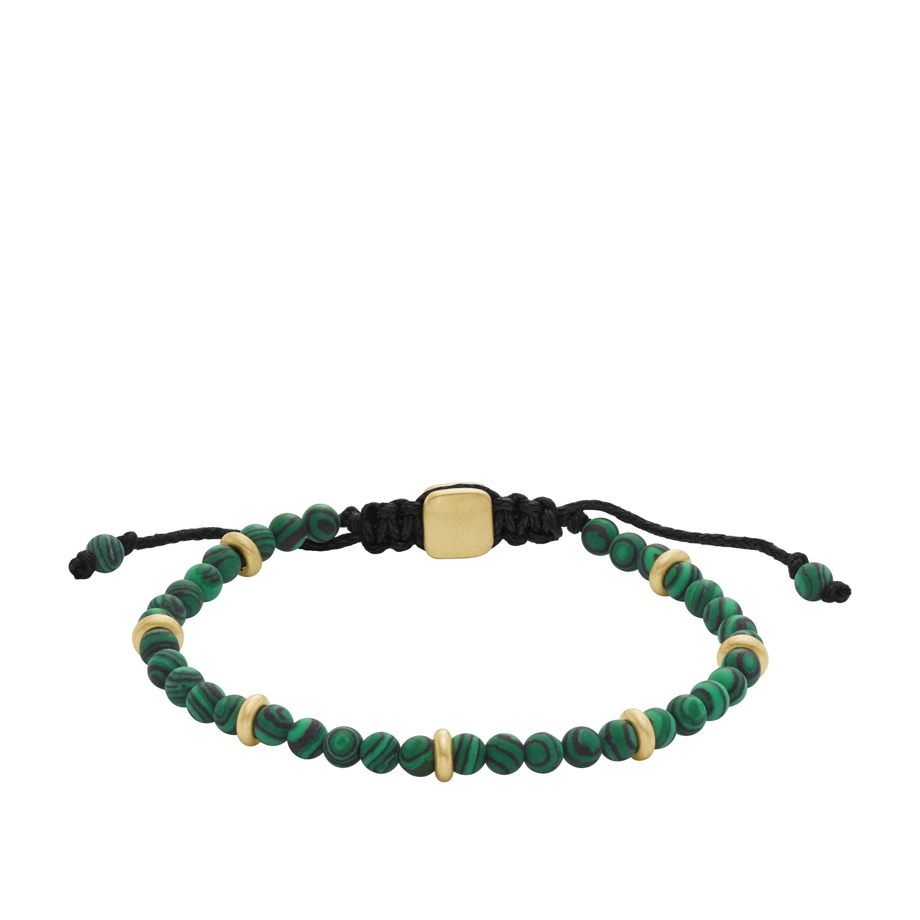 Fossil Men's Merritt Arm Stack Green Malachite Beaded Bracelet