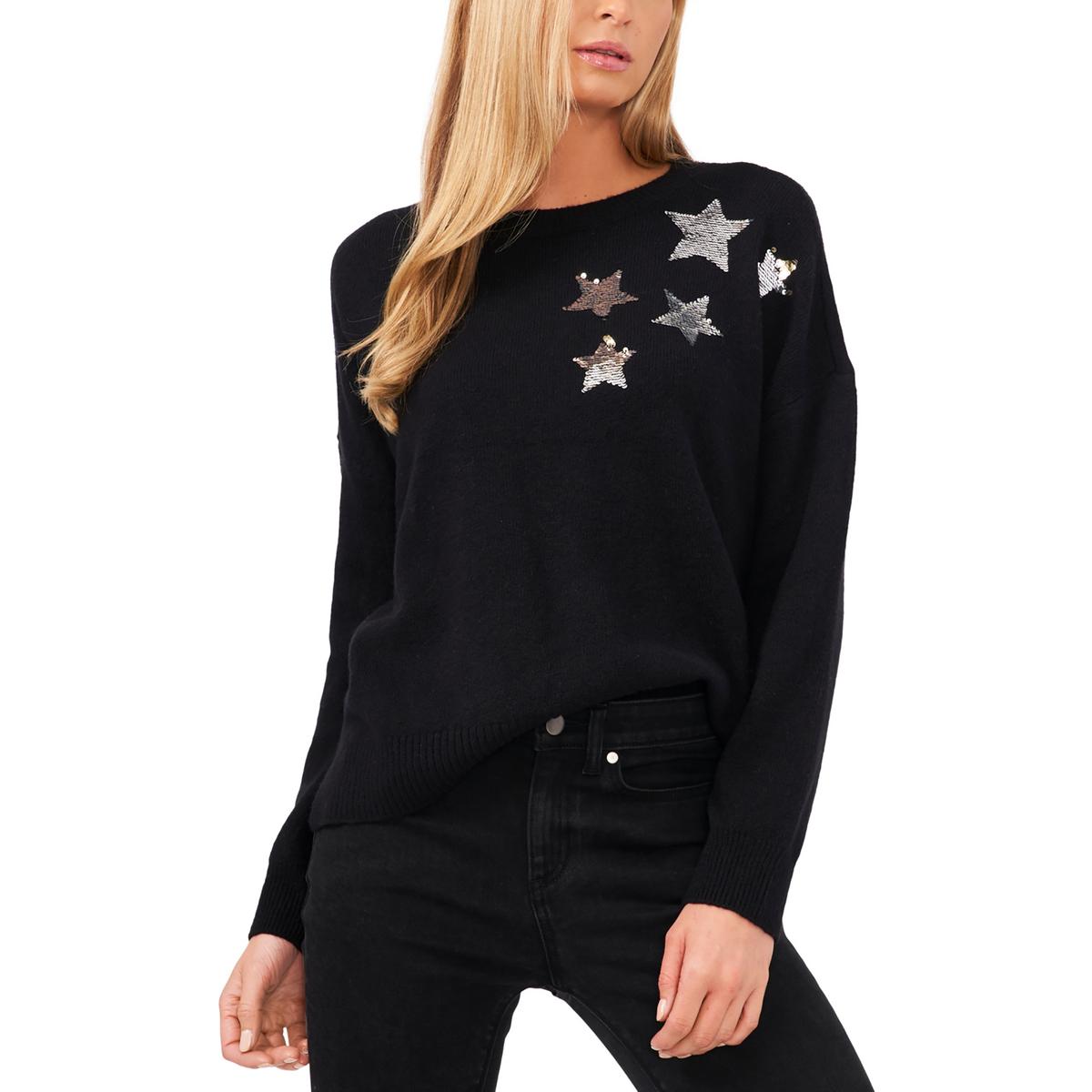 Merino Wool Sequined Pullover Sweater