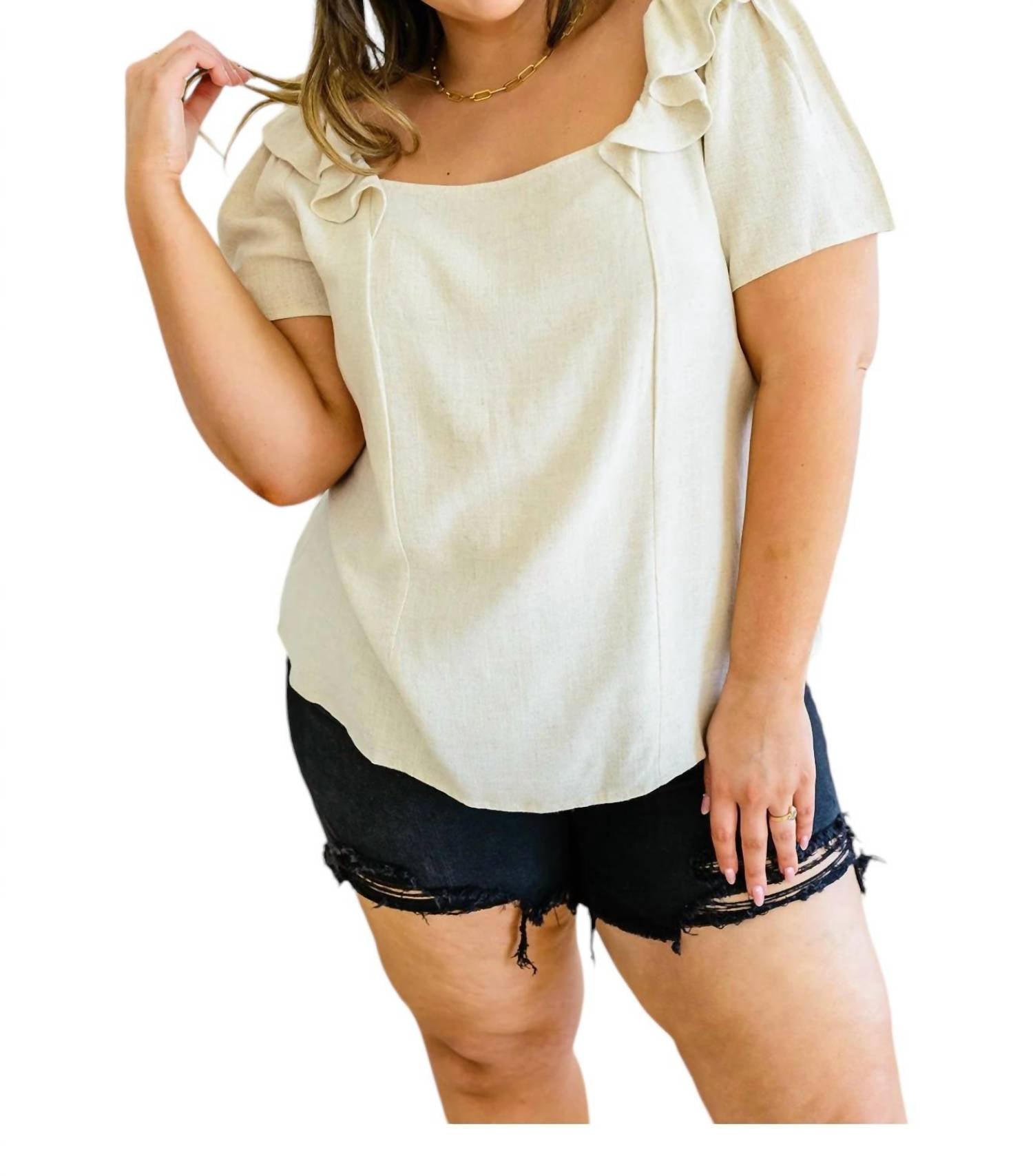Old Town Moments Top Blouse In White