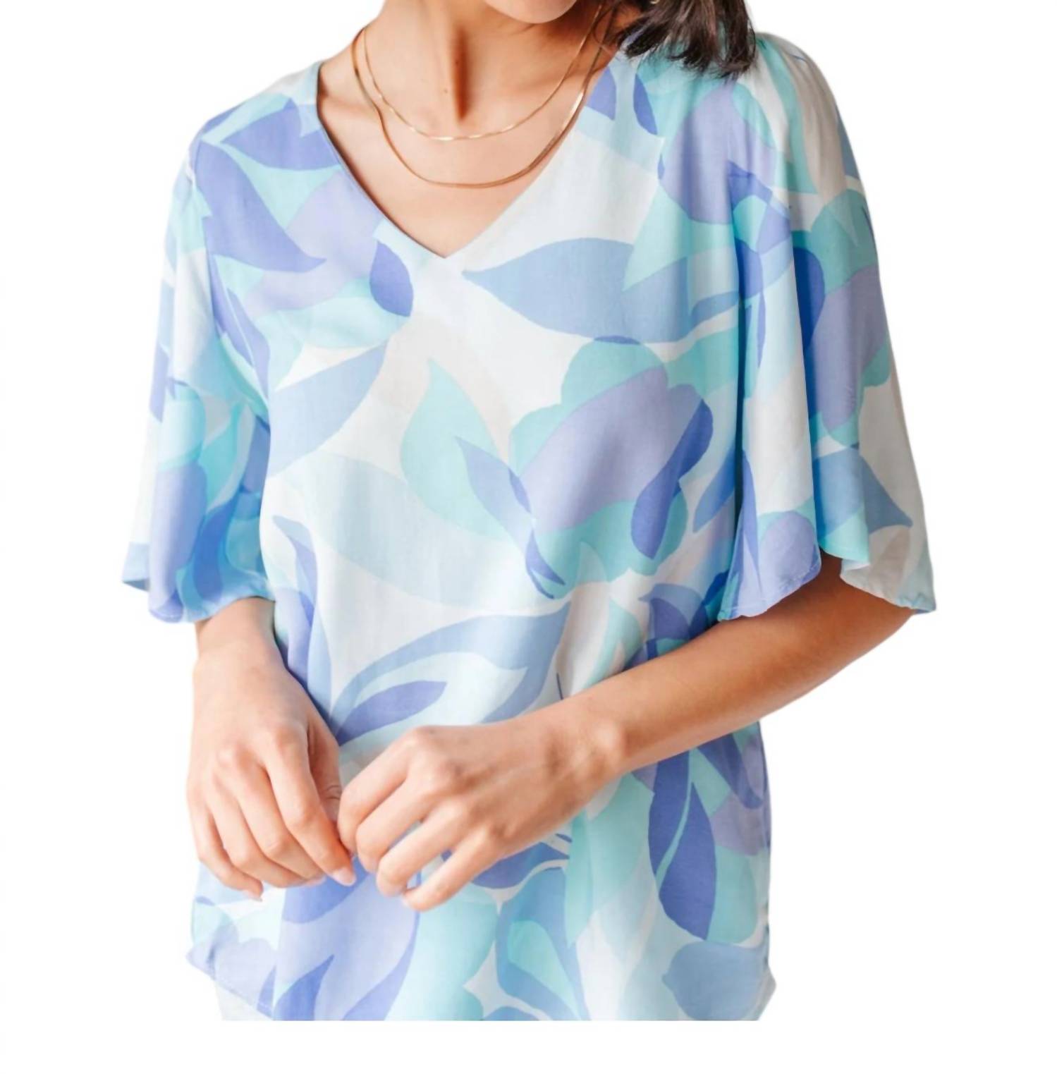 The Tropics Top In Blue