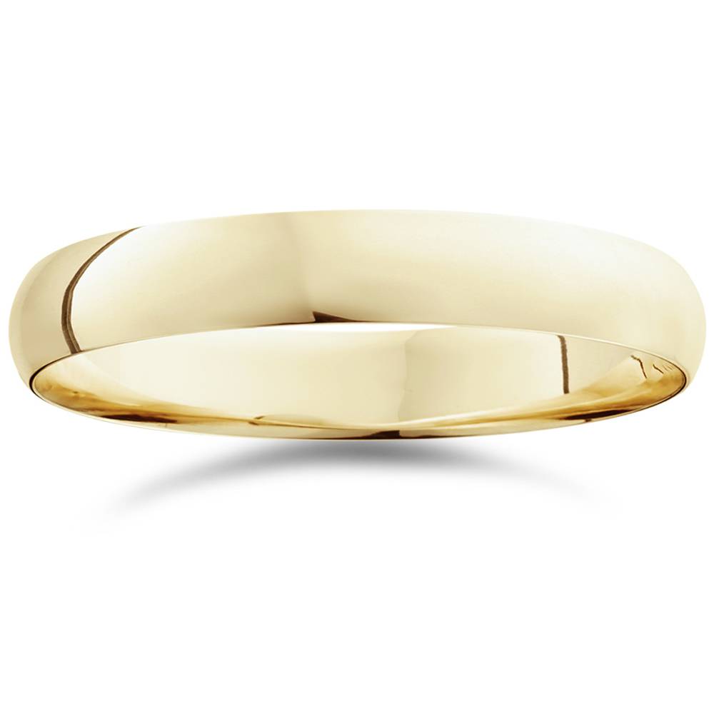 4mm Dome High Polished Wedding Band 10K Yellow Gold Size Selectable 7802620805180