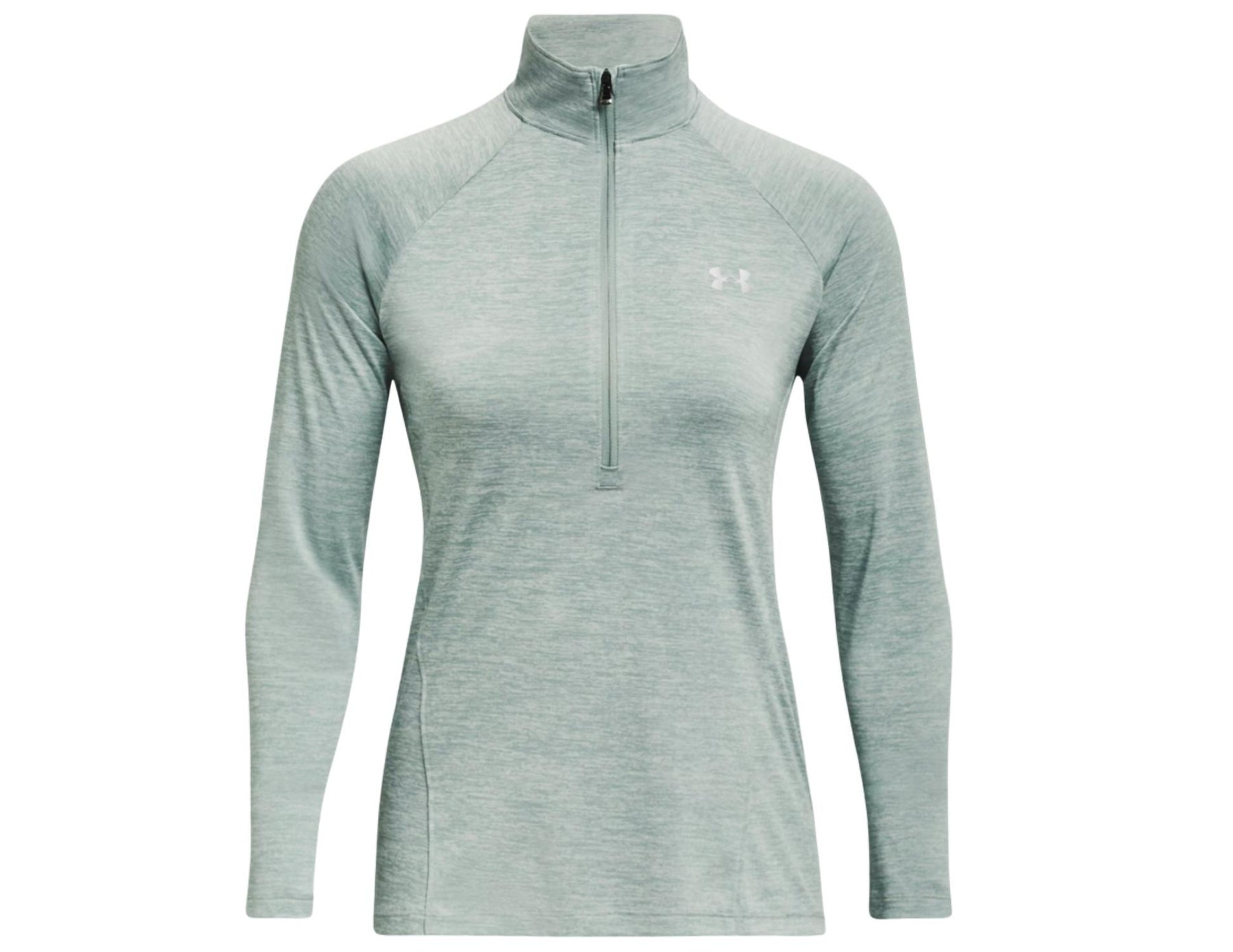 Women's Tech Half Zip - Twist Shirt In Opal Green / White / Metallic Silver 7701928804412