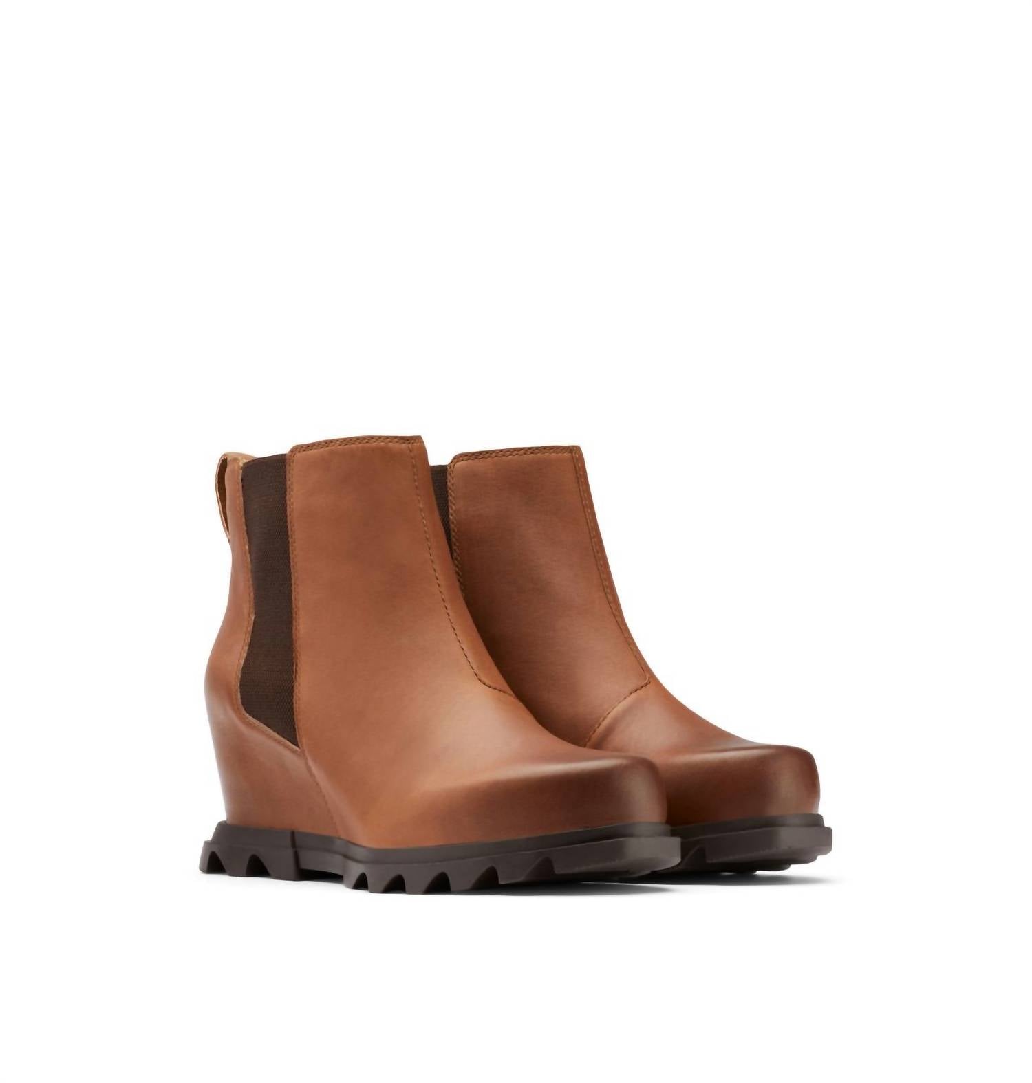 Women’S Joan Of Arctic Wedge Iii Chelsea Fashion Boots In Hazelnut/blackened Brown