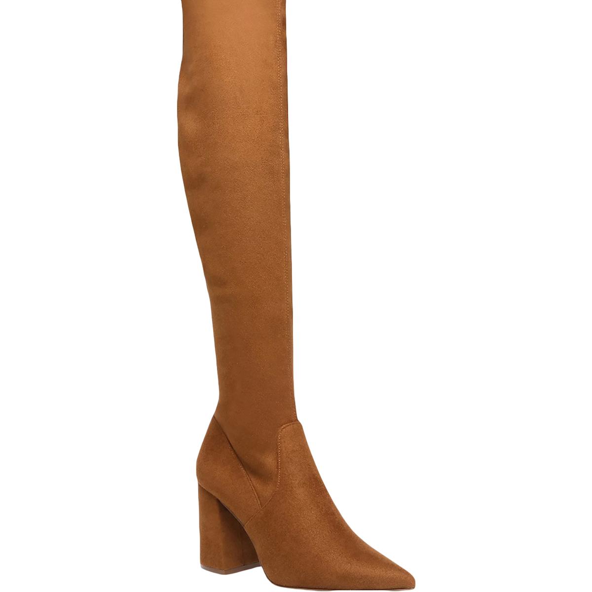 Jacoby Faux Suede Block Heel Knee-High Boots