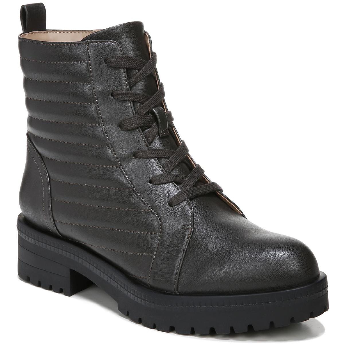 Stormy Faux Leather Combat & Lace-up Boots
