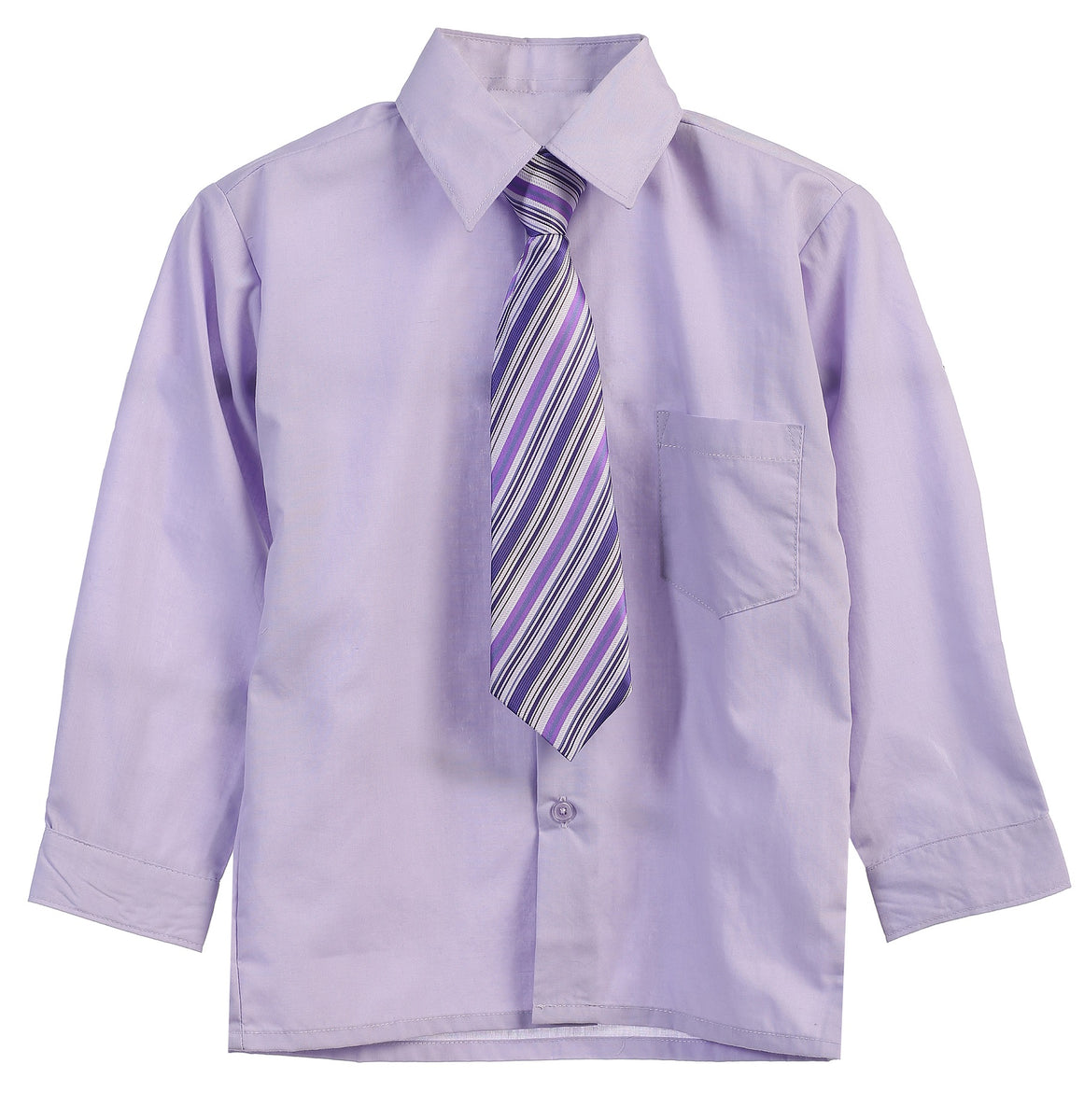 Rafael Big Boys Tie Long Sleeve Dress Shirt 8-20