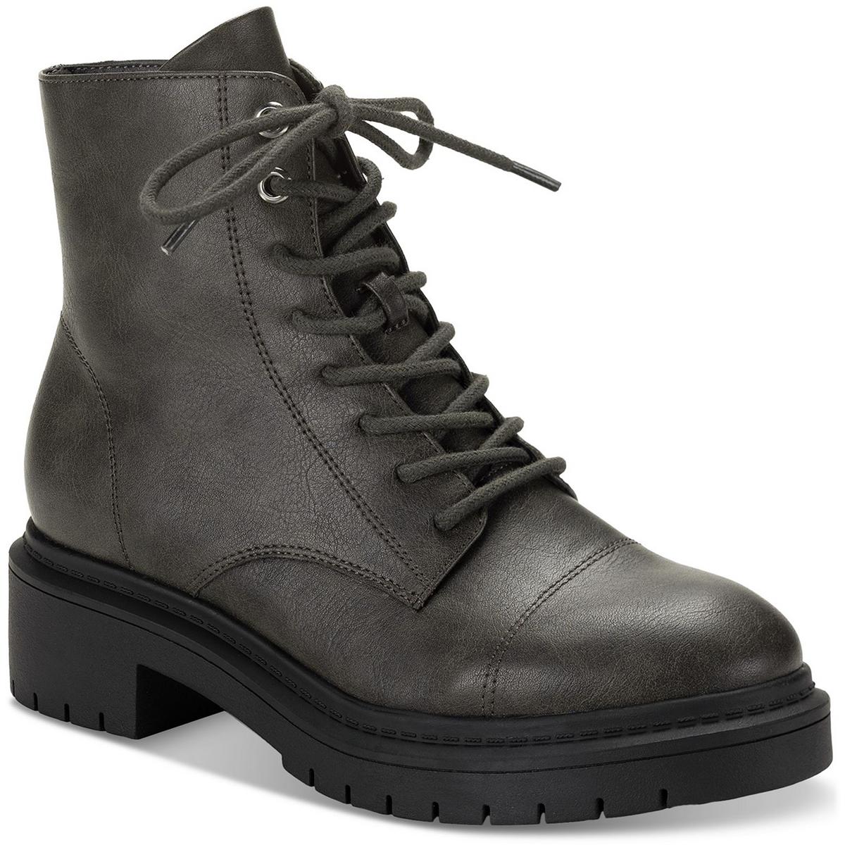 Zahara Zip Up Lug Sole Combat & Lace-Up Boots