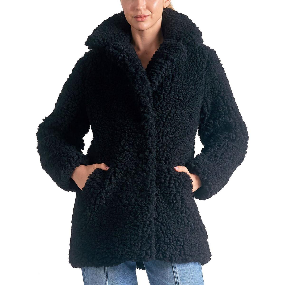 Collar Faux Fur Faux Fur Coat
