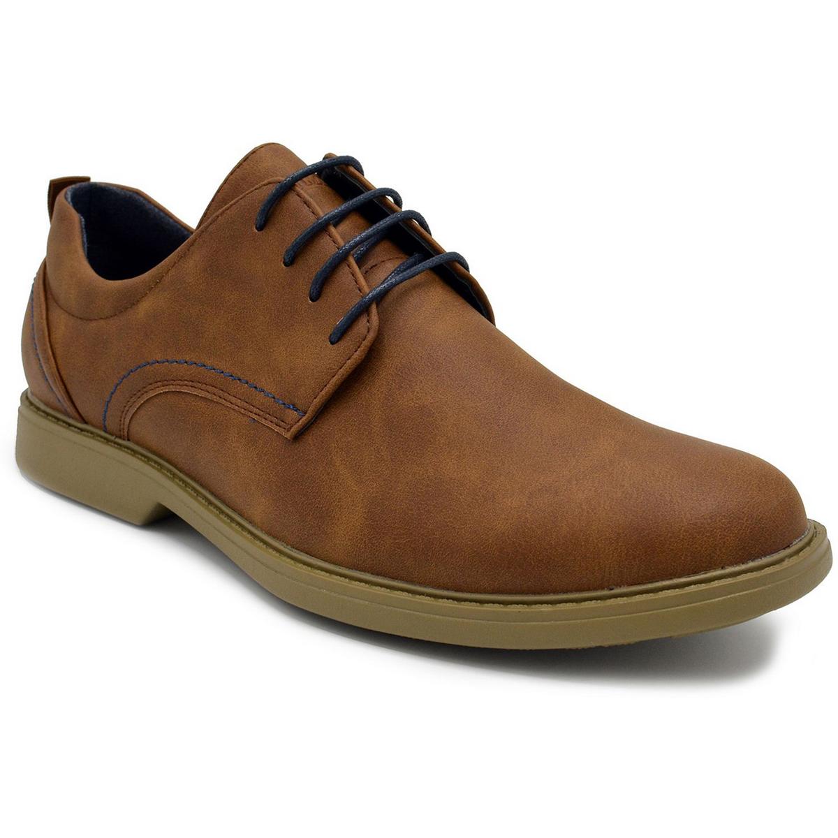 Verlot Faux Leather Lace-Up Oxfords