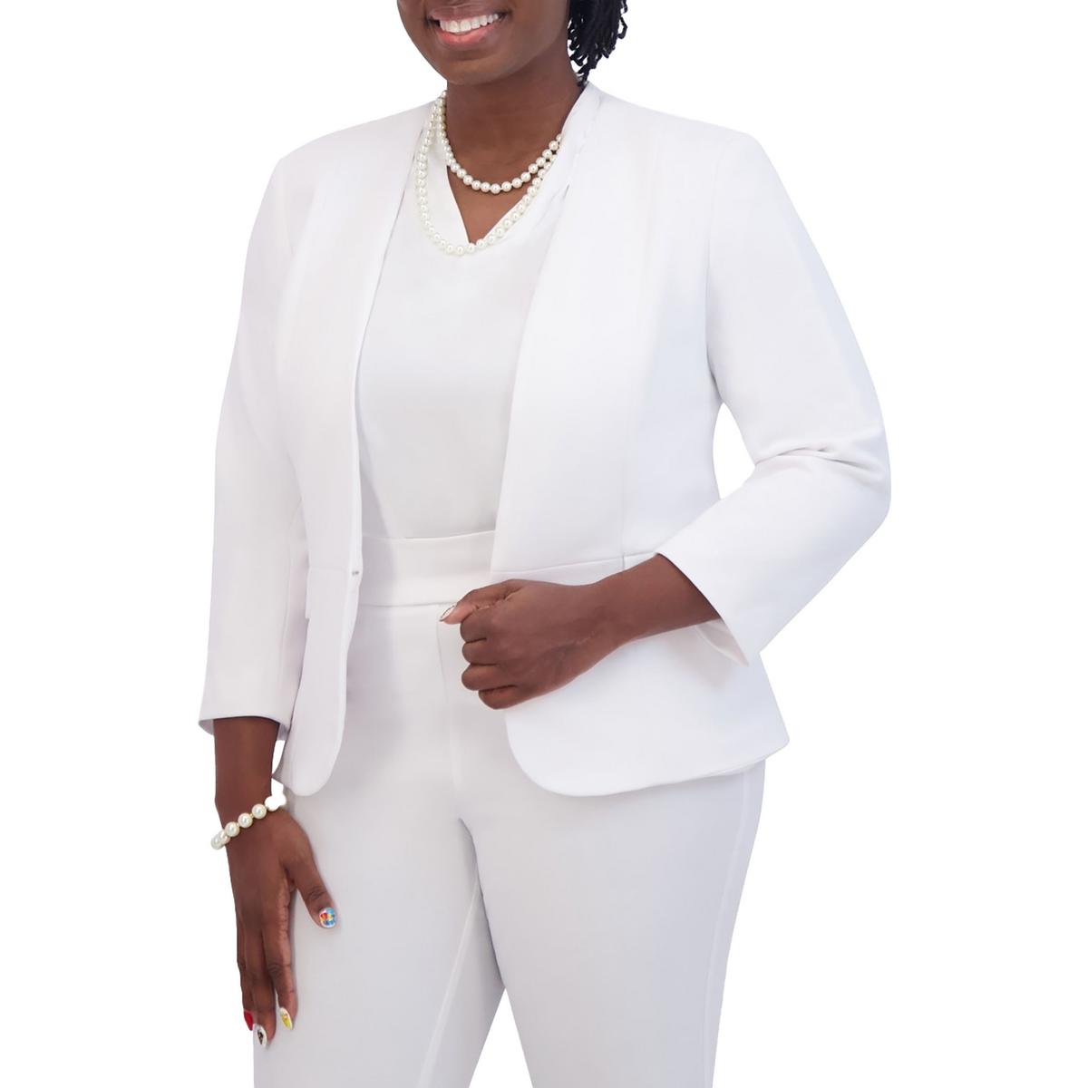 Suit Separate Office Collarless Blazer