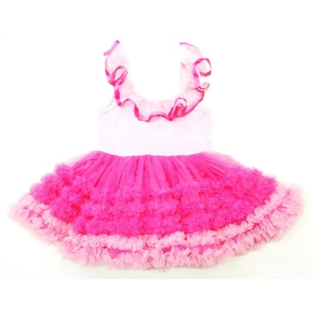 Pink Fuchsia Ruffles Baby-doll Tutu Petti Dress Girl S