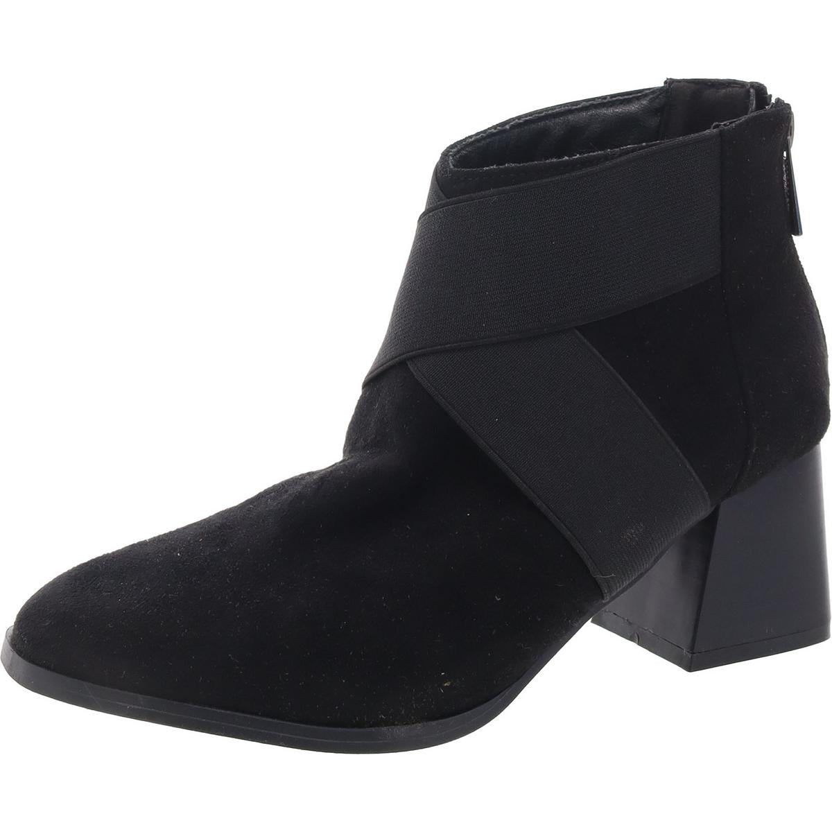 Faux Suede Block Heel Booties