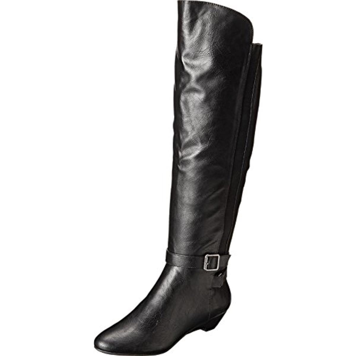 Zilch Faux Leather Belted Motorcycle Boots