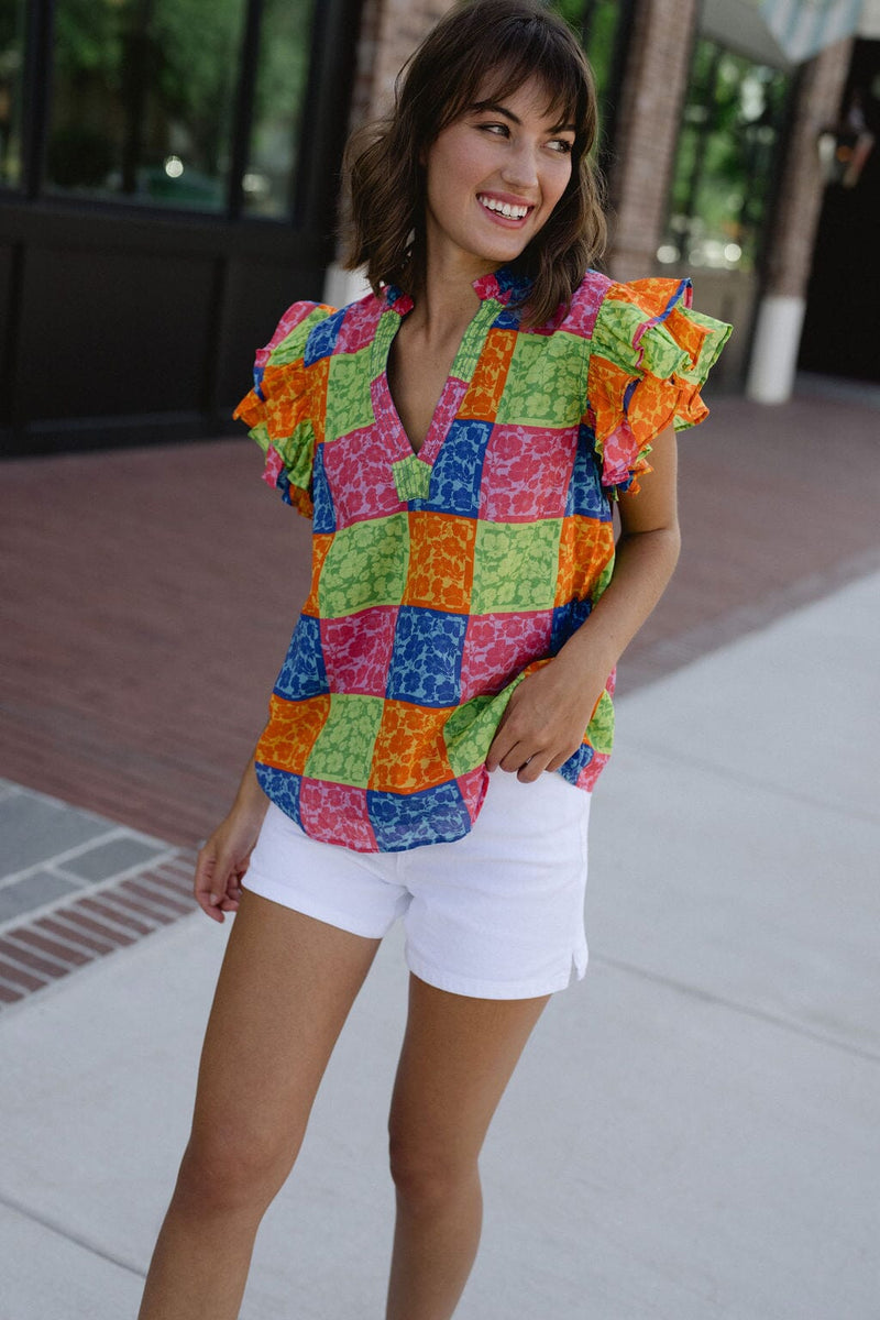 Delilah Flutter Sleeve Top