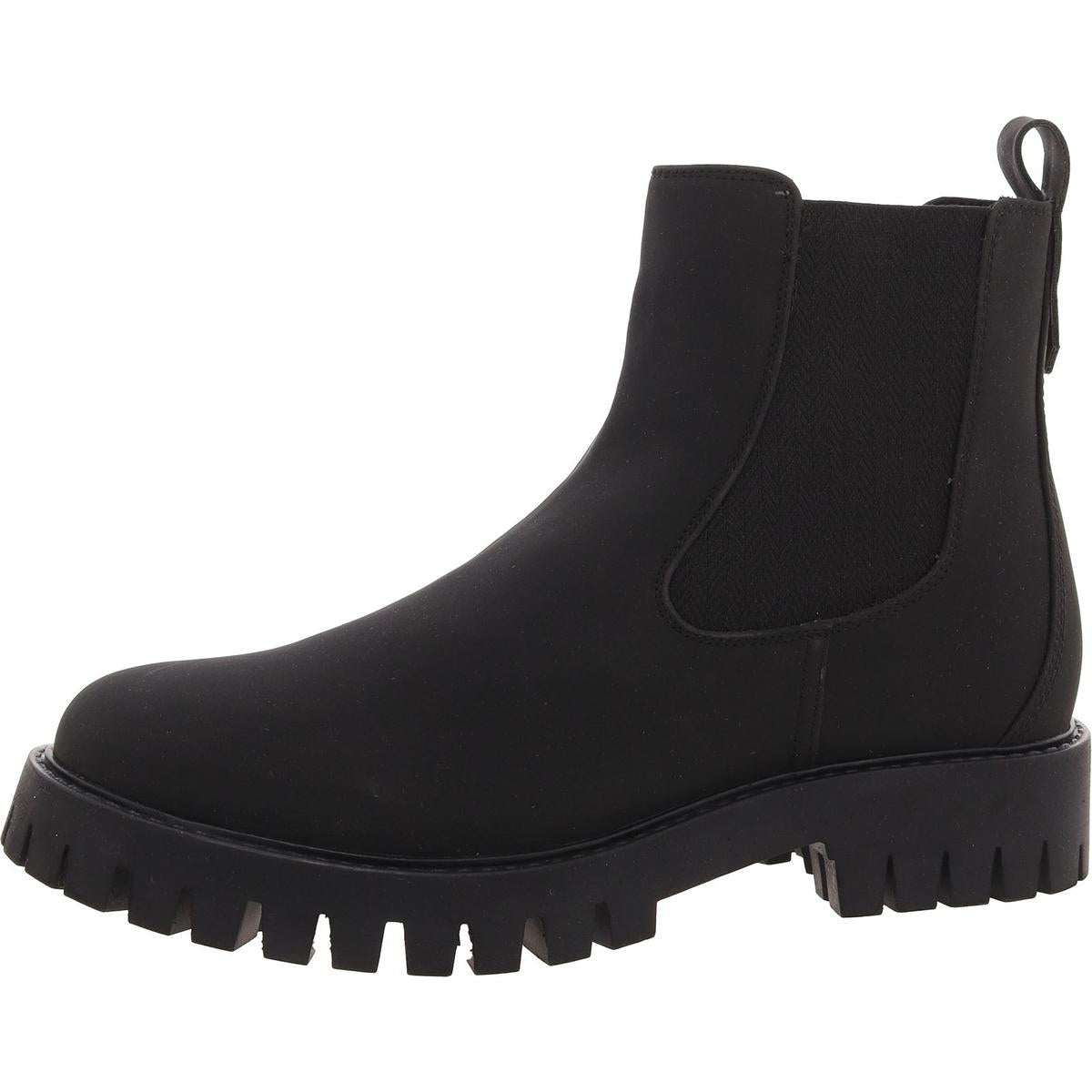 Alara Faux Leather Block Heel Chelsea Boots