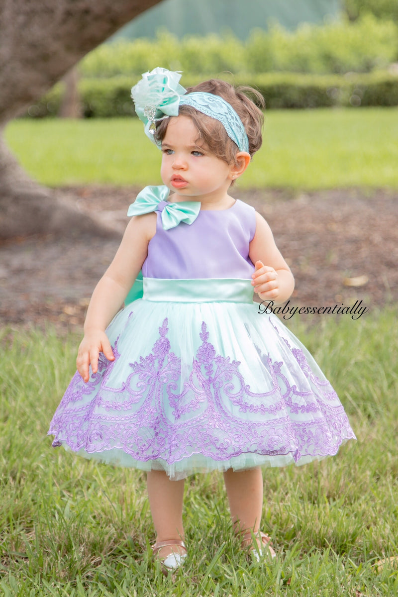 Alana Dress Mint & Lavender