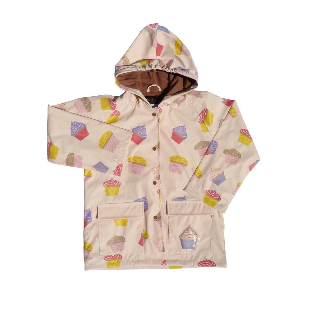 Little Girls Pink Cupcakes Galore Rain Coat 2T-6