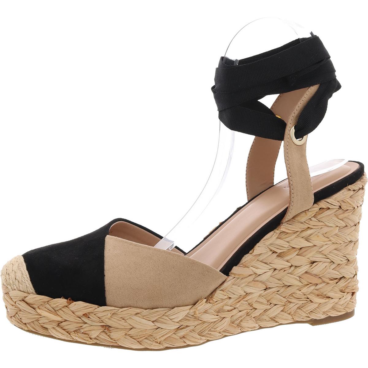 Moniquee 2 Faux Suede Wedge Espadrille Heels