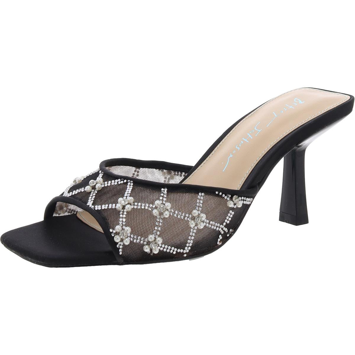 Embellished Mesh Mules