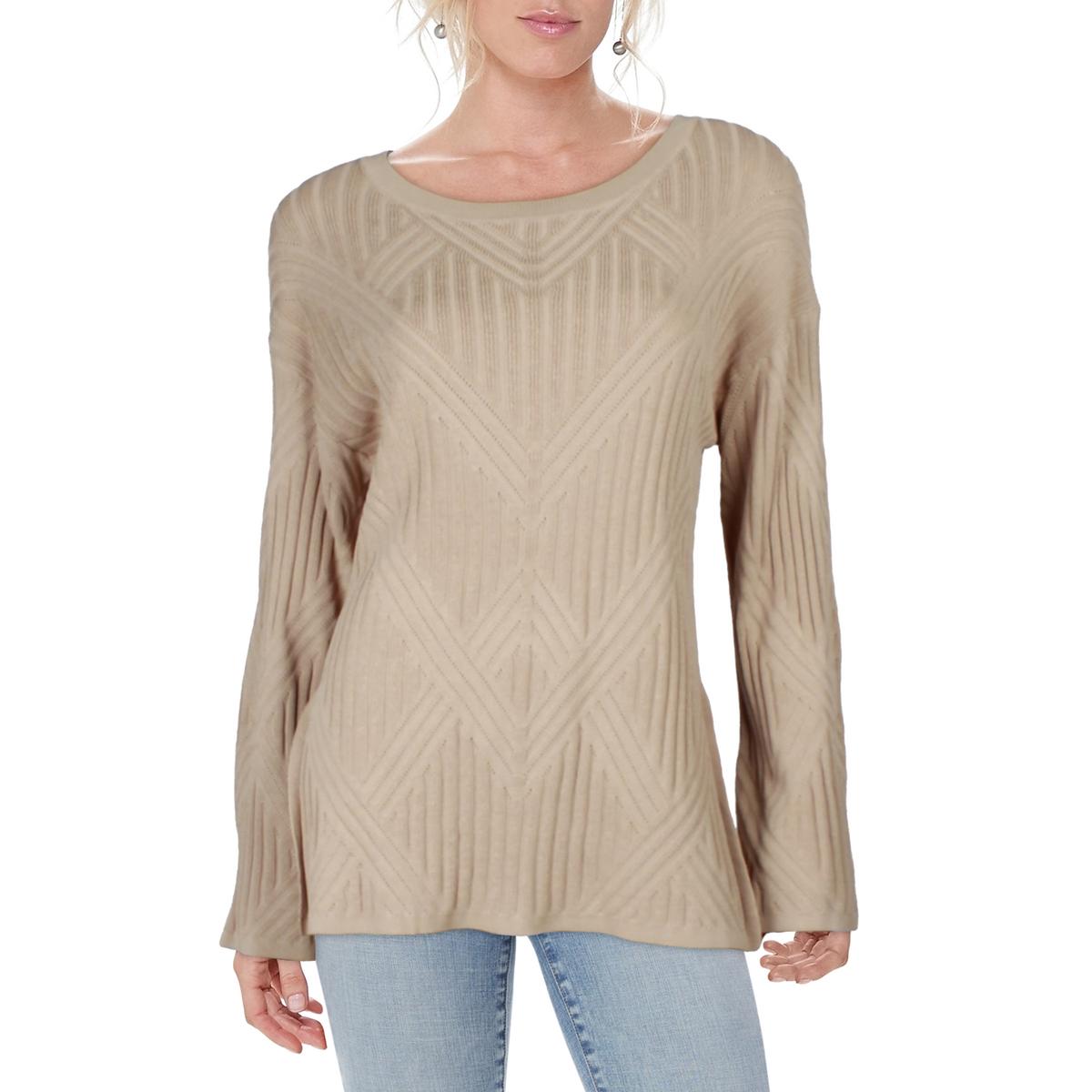 Ribbed Cable Knit Pullover Sweater