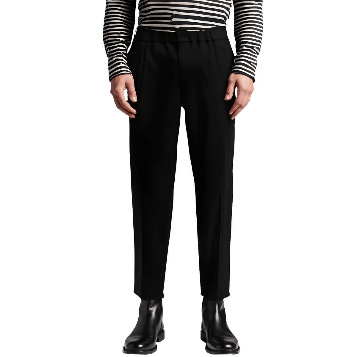 Solid Wool Dress Pants