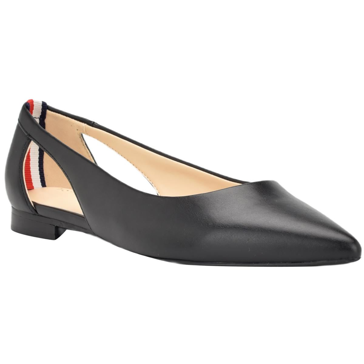 Velahi Faux Leather Slip On Ballet Flats