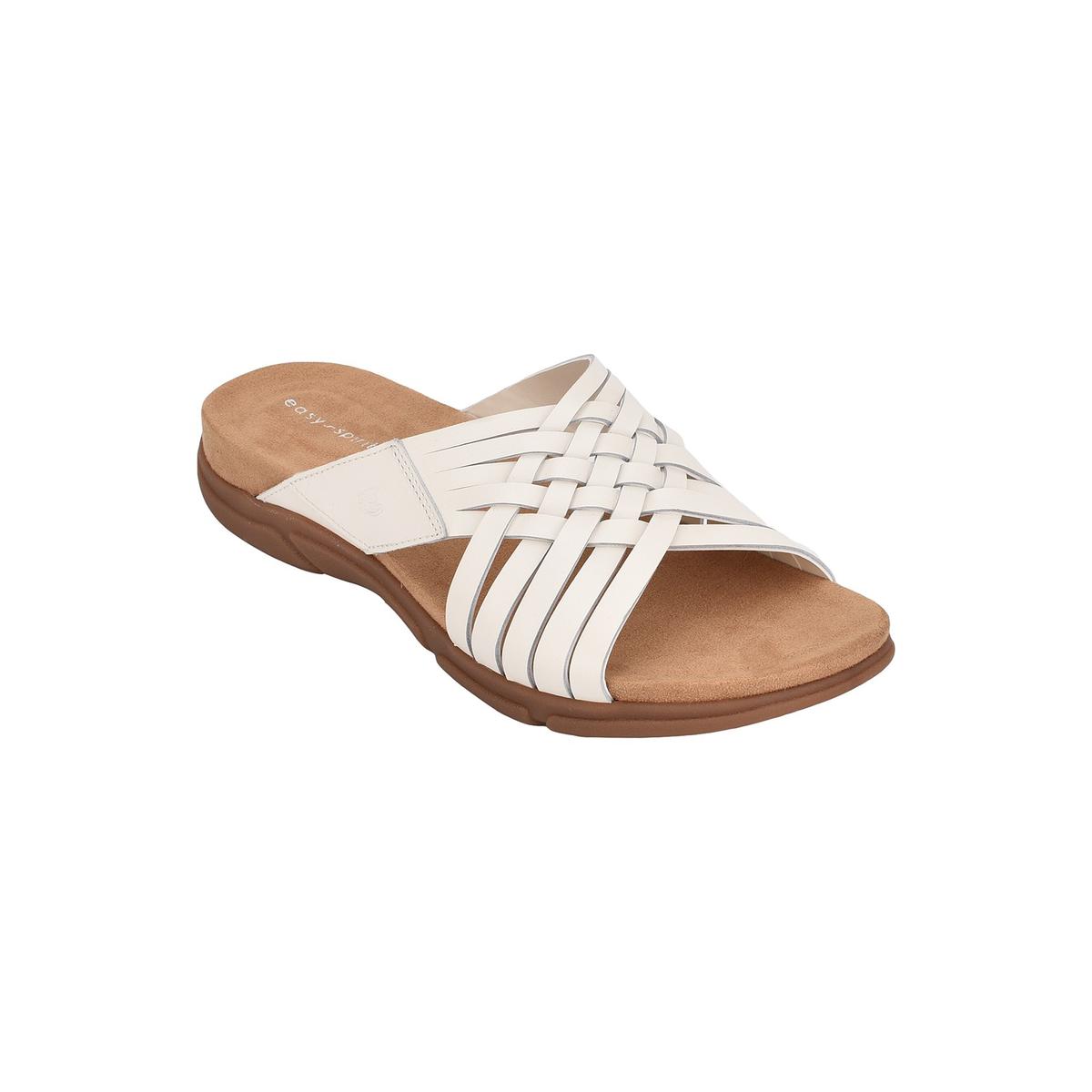 Meadow Leather Slip On Huarache Sandals
