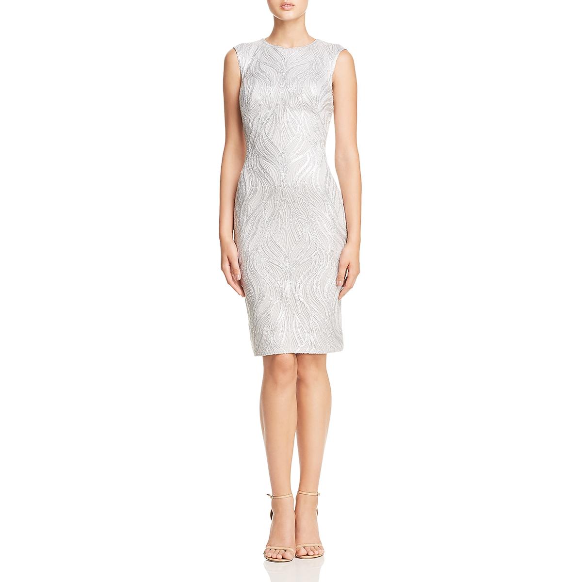 Lace Sequined Cocktail Dress