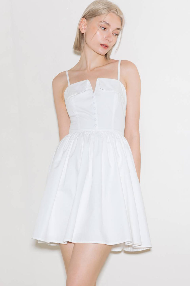 PURE ROMANCE WOVEN MINI DRESS