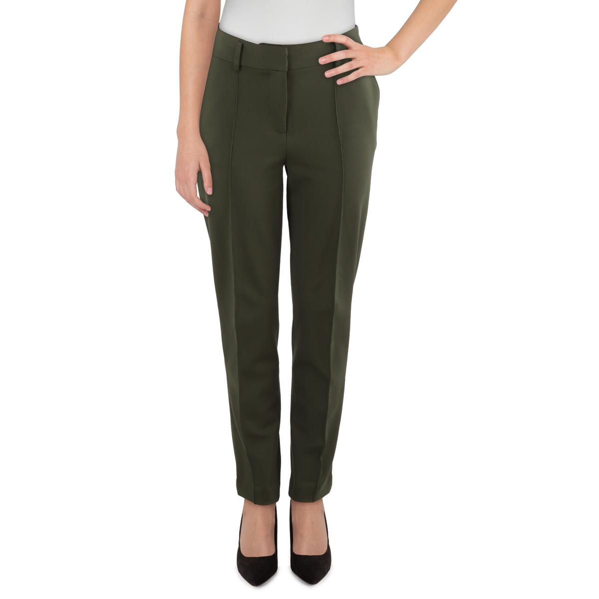 Solid Ponte Ankle Pants