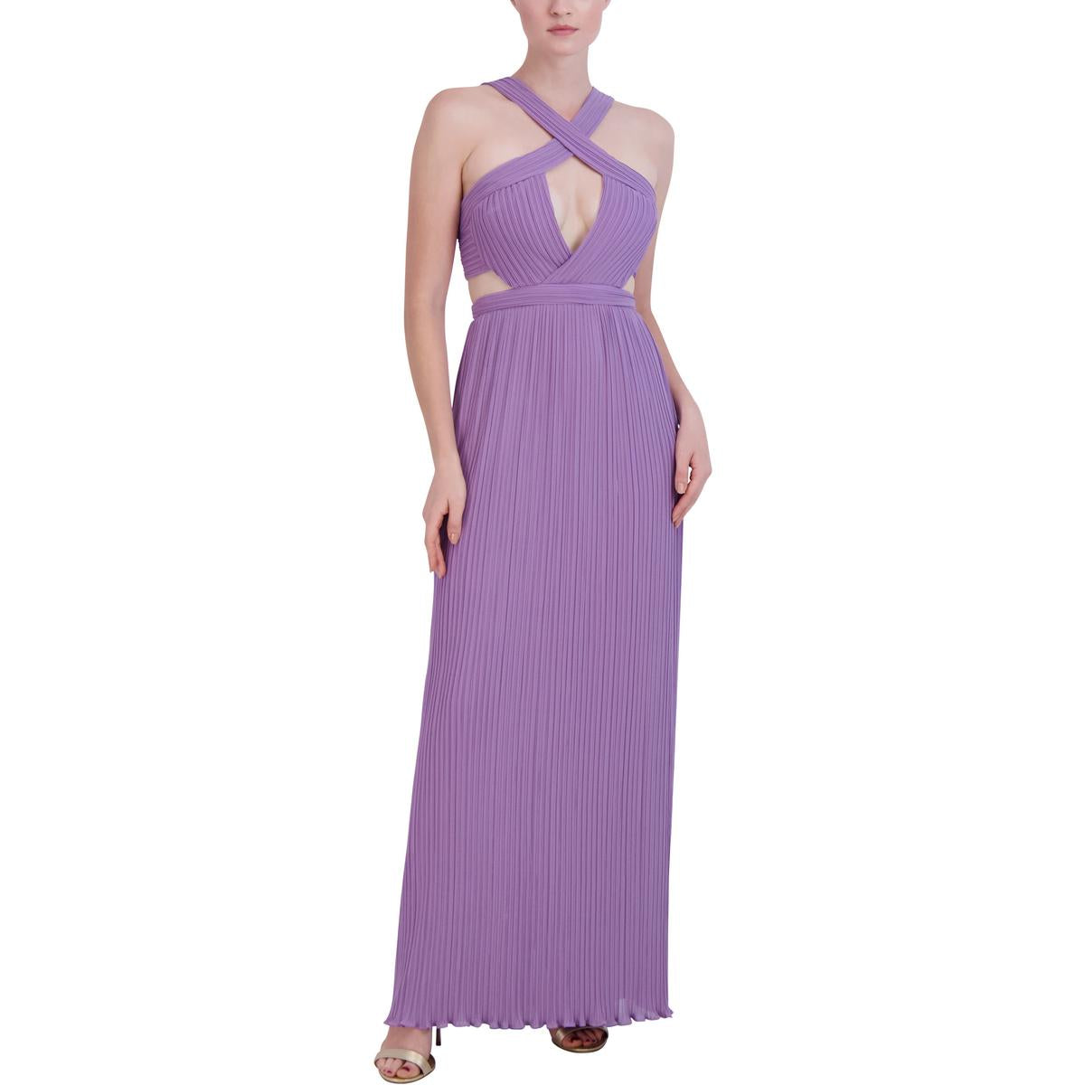 Full Length Pleated Halter Dress