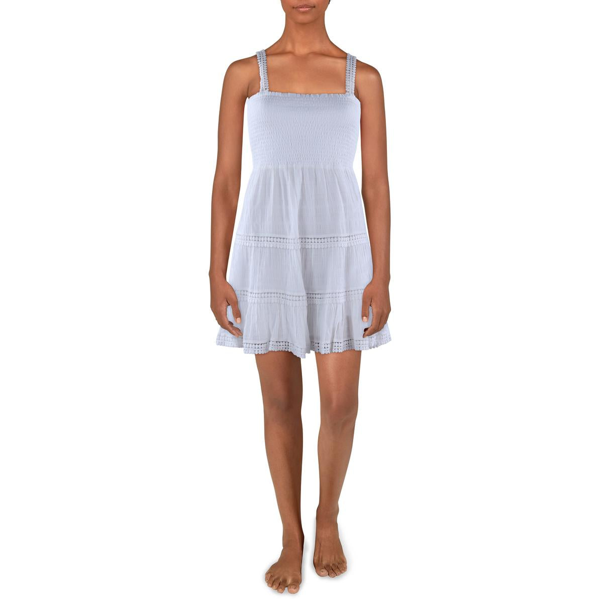 Picot Trim Cotton Sundress