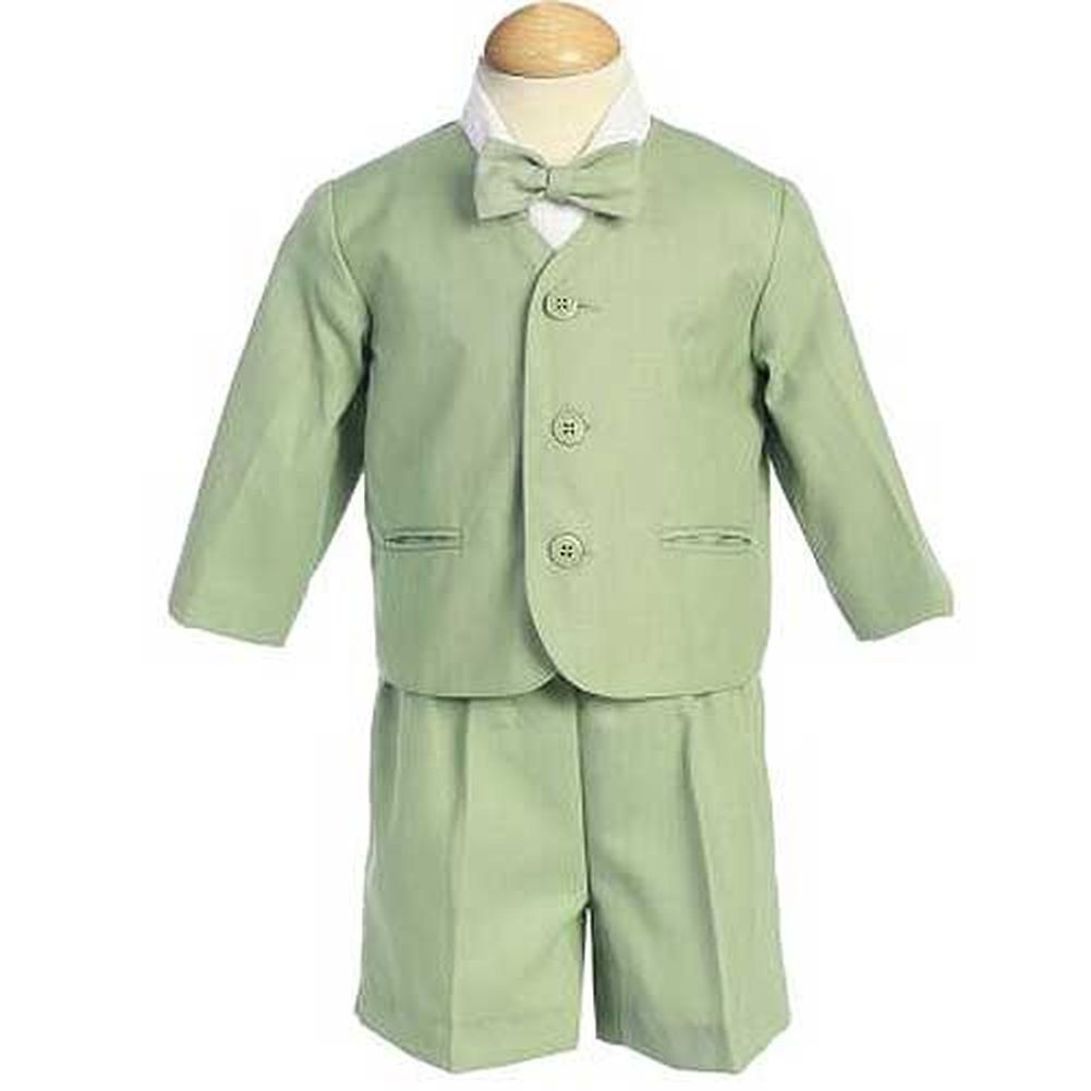Boys Green Eton Short Formal Ring Bearer Easter Suit 12M-4T