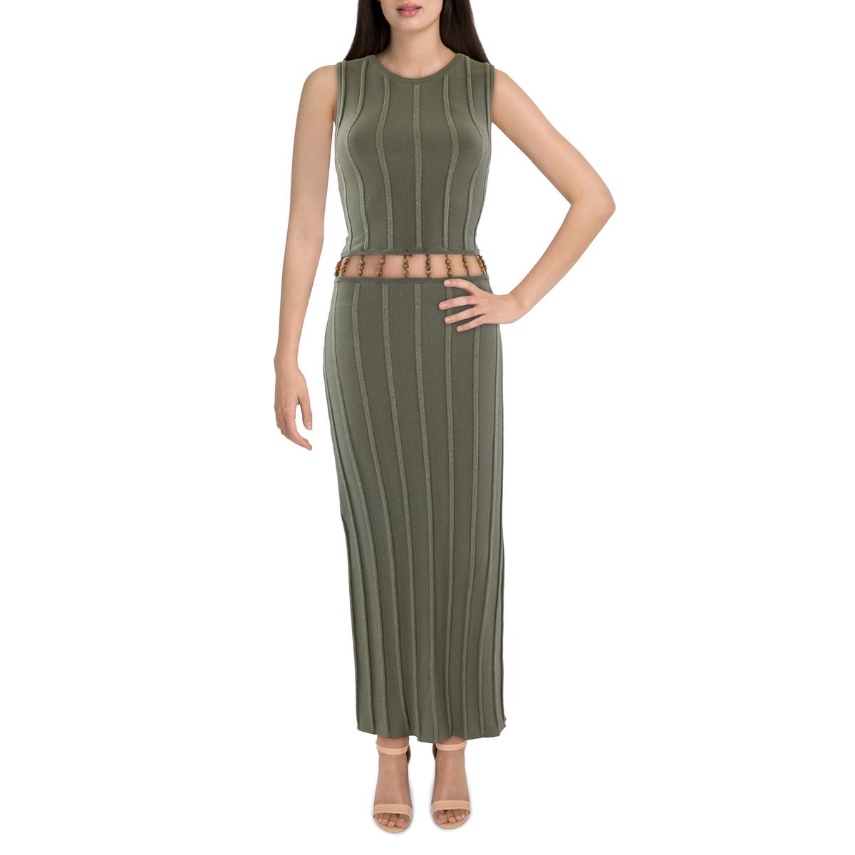 Beaded Knit Maxi Dress