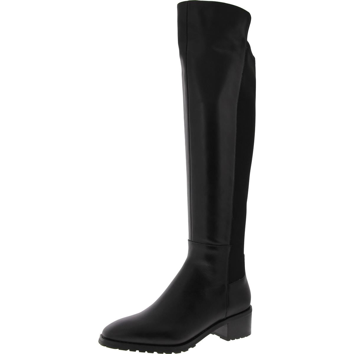 Sable Leather Tall Knee-High Boots