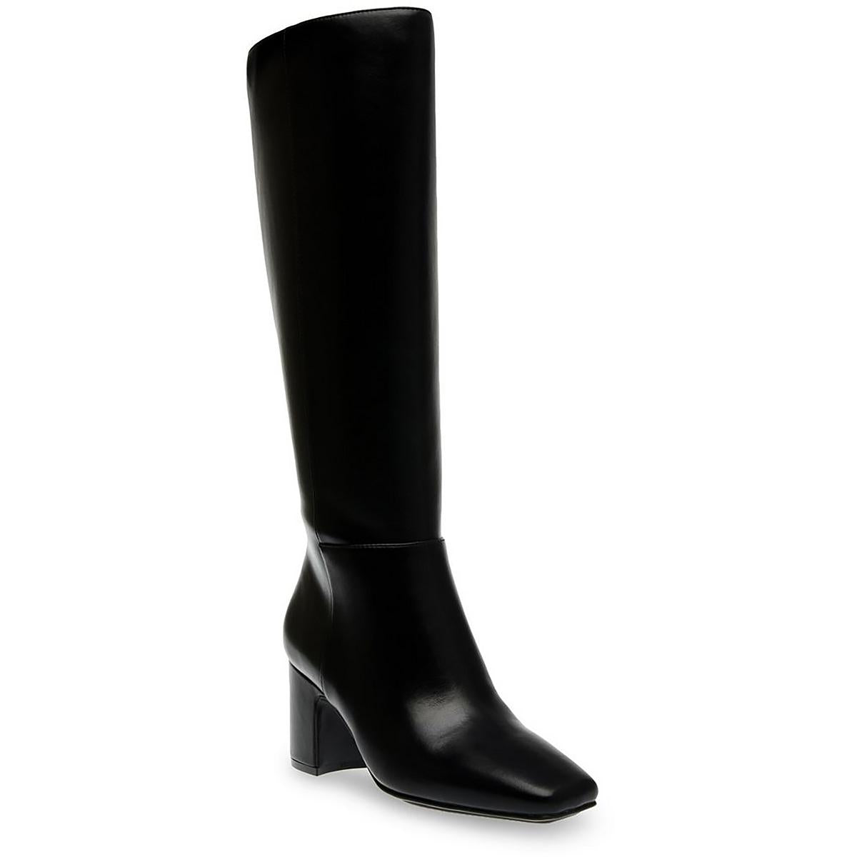 Teodoro Zipper Square Toe Knee-High Boots
