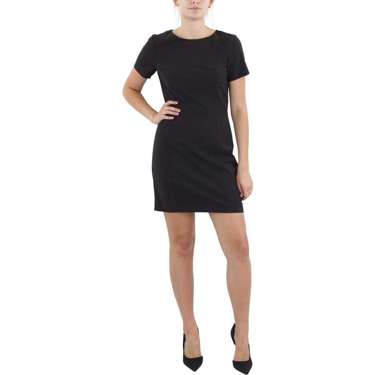 Solid Wool Fit & Flare Dress