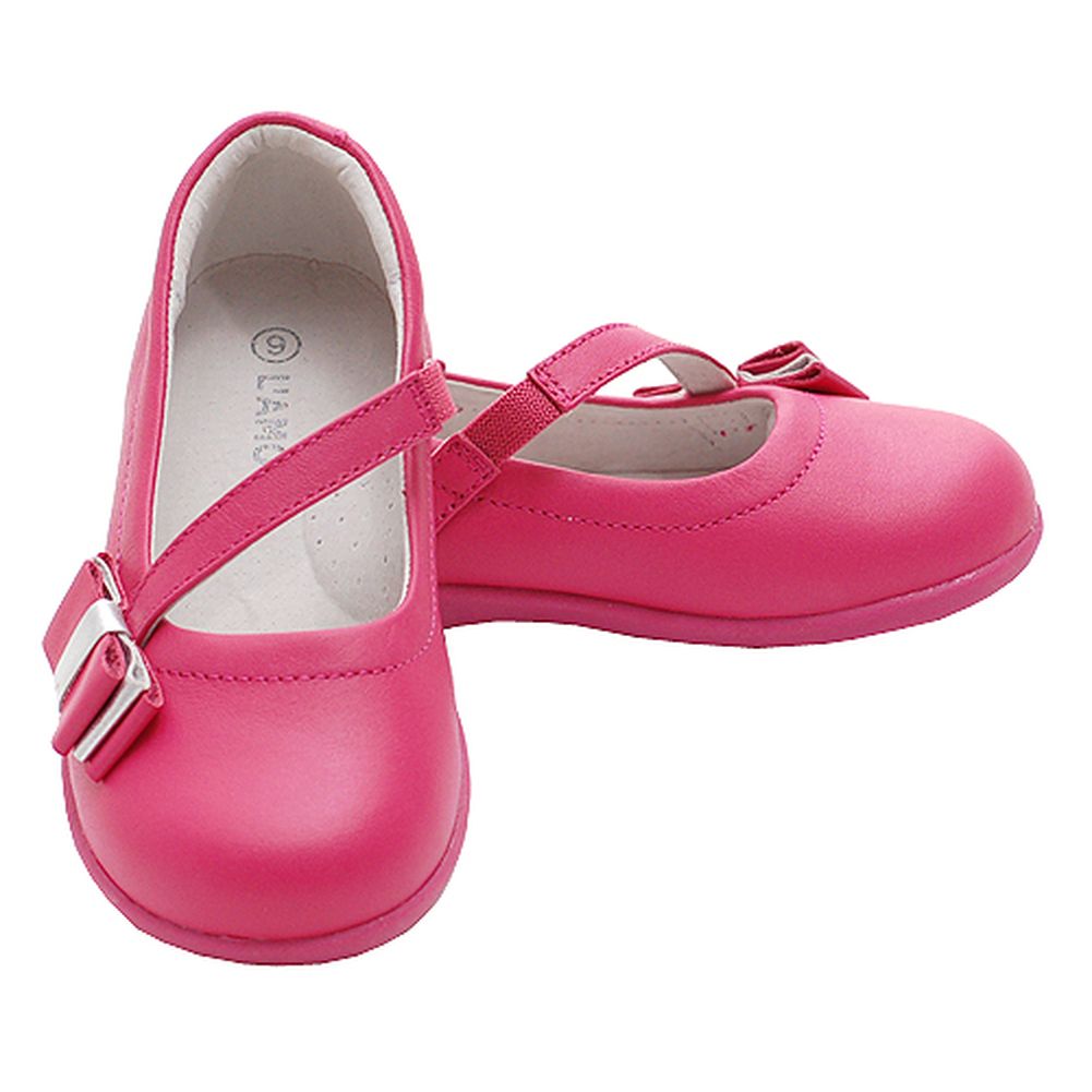 Fuchsia Bow Mary Jane Style Strap Shoes Toddler 5-Little Girls 2