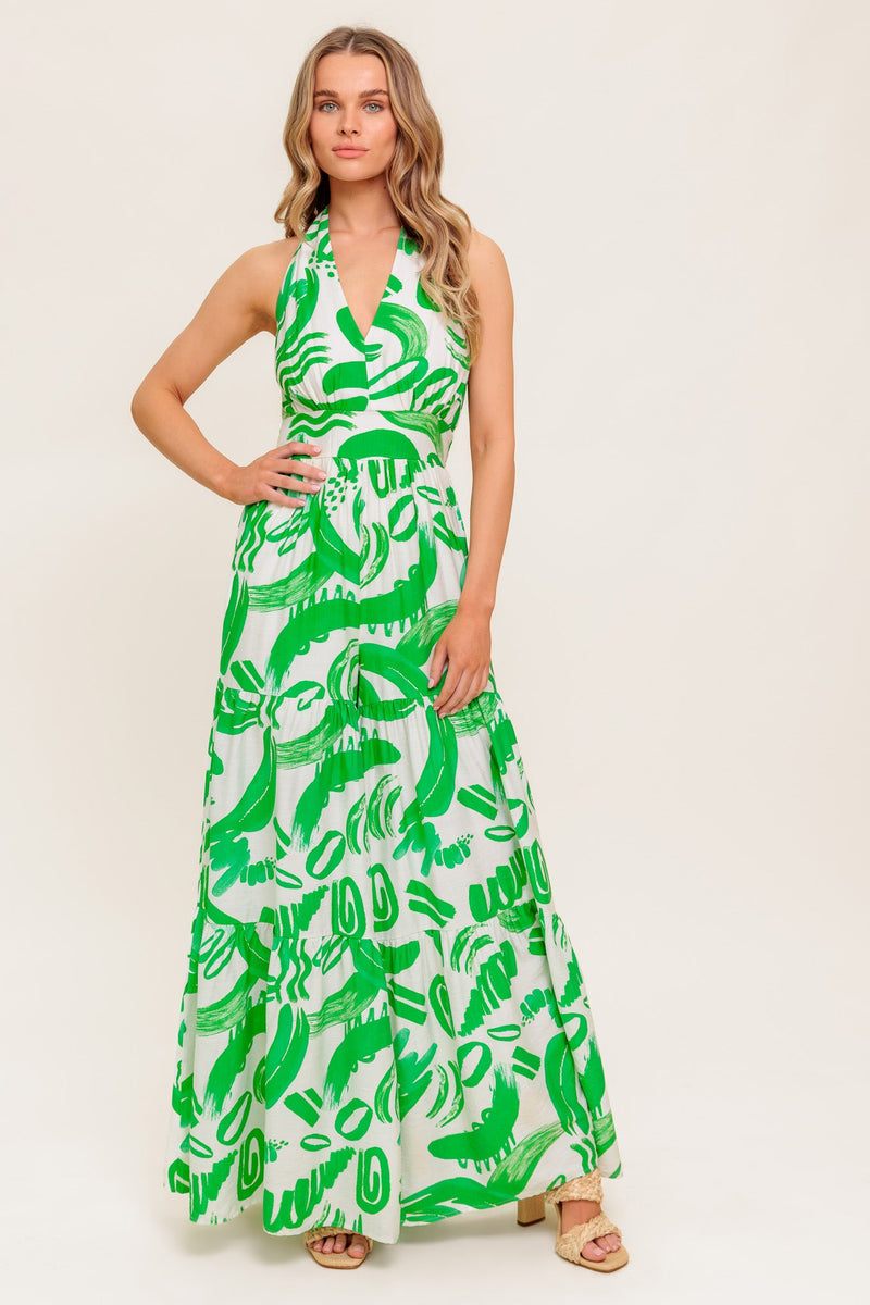 GARDEN WHISPER GREEN WOVEN JUMPSUIT
