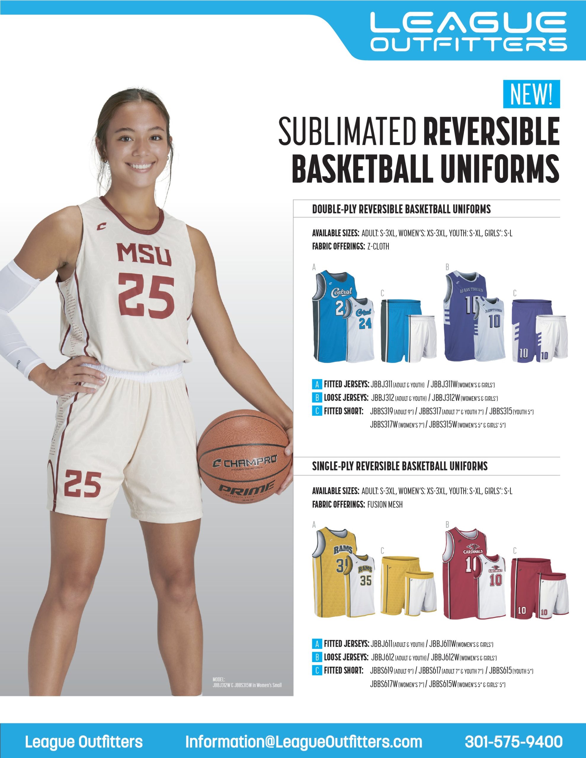 Women's Sublimated Reversible Basketball Uniform Package