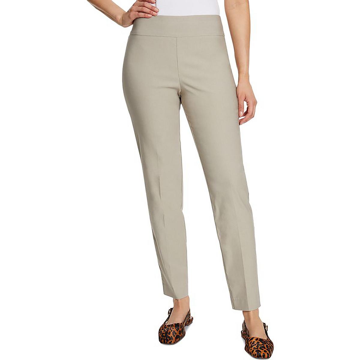 Solid Mid Rise Ankle Pants