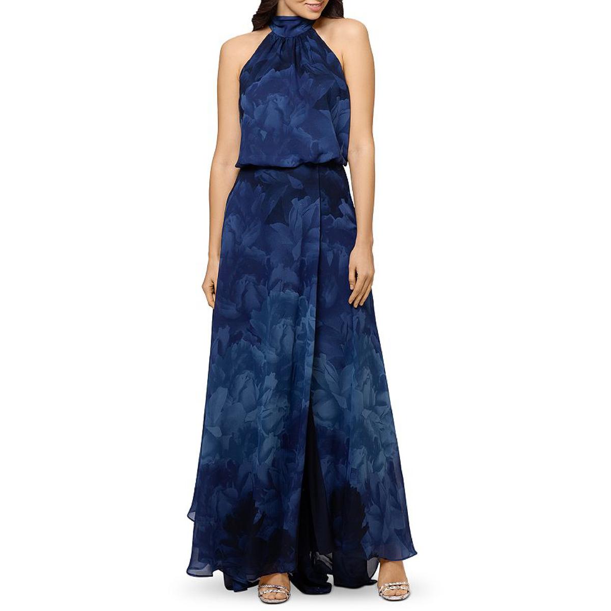 Chiffon Printed Evening Dress
